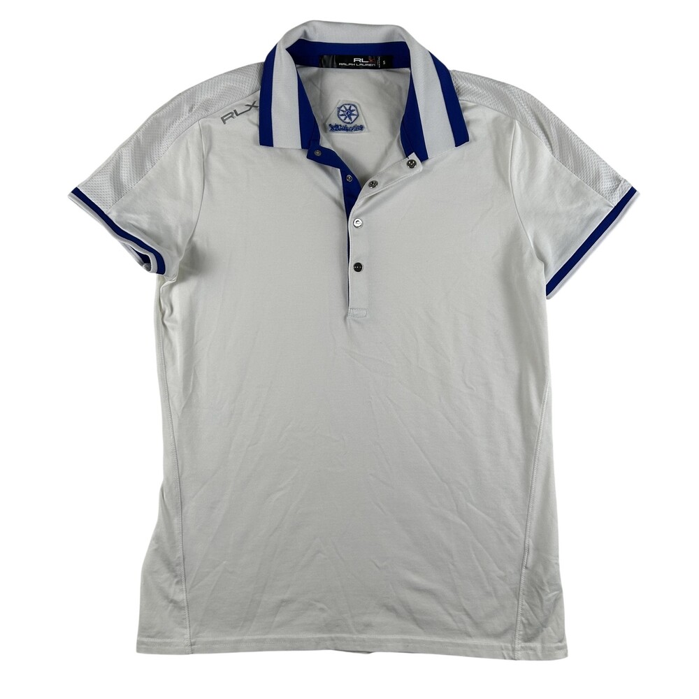 RLX Ralph Lauren Shirt Womens Small White Polo Pima Cotton Cabo Del Sol Golf